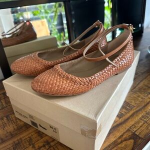 Michael Kors Collection Tan Woven Flats